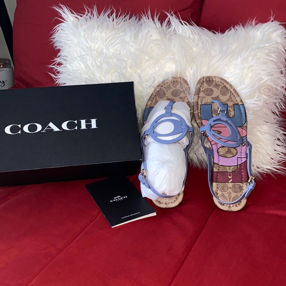 Coach Leather Jeri Sandals